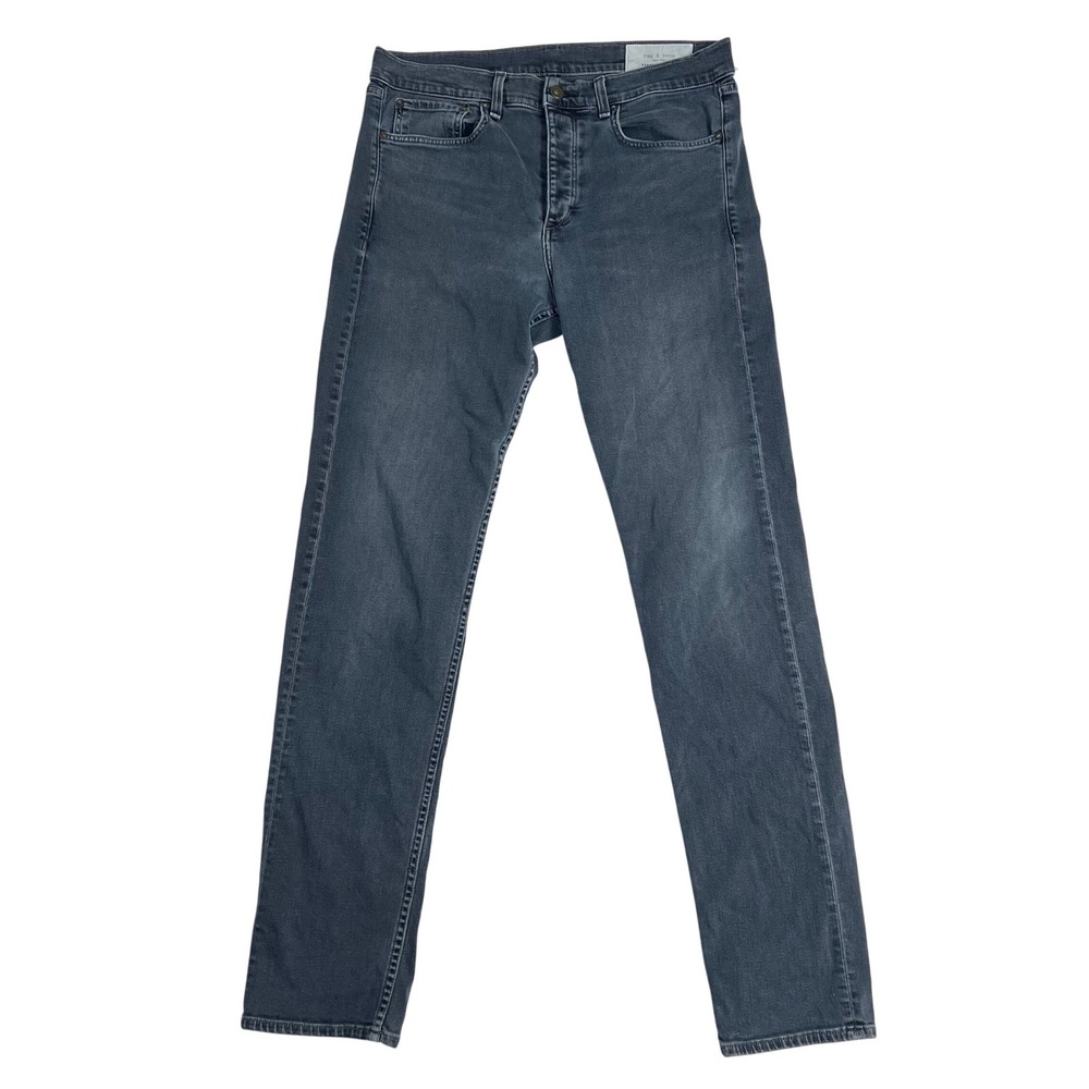Rag & Bone Standard Issue Fit 2 Slim Jeans Mens 34 Dark Grey Stretch Denim Pants